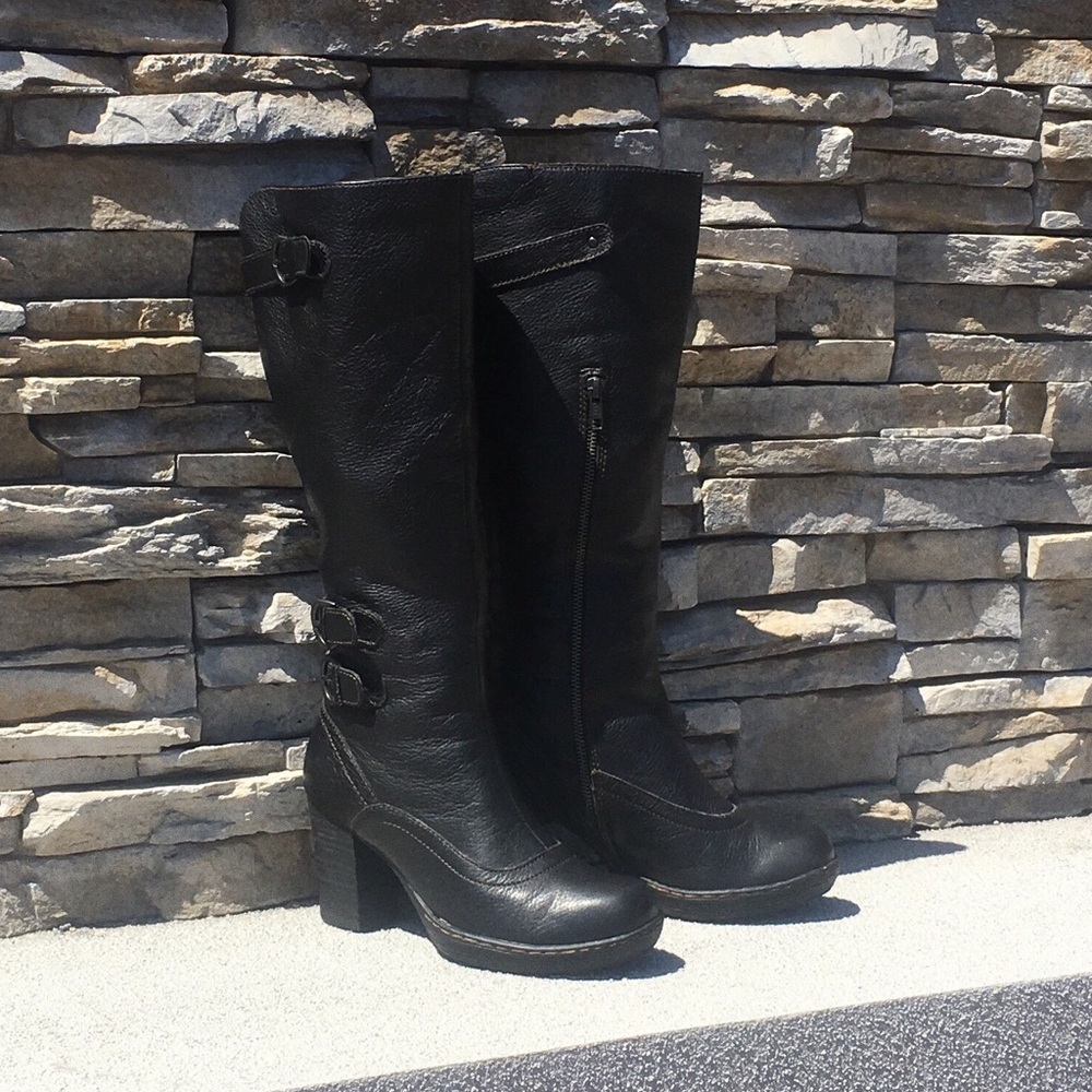 Born Boots w/ Three Buckles & Zipper